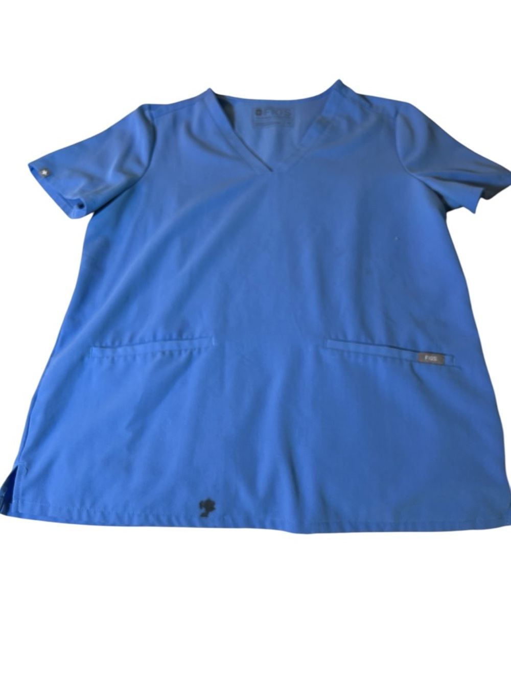 Figs V-Neck Scrub Top in Blue
